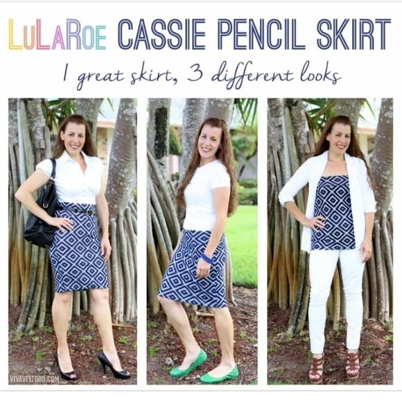 LULAROE CASSIE SKIRT Womens Pencil Skirt Green Size 3XL - Picture 6 of 12